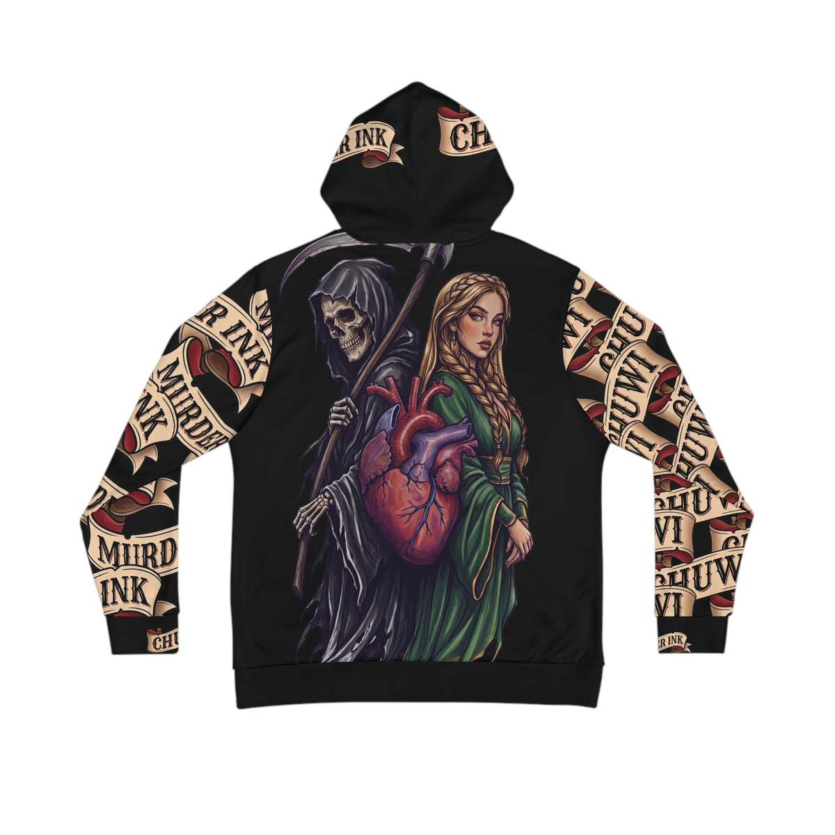 The "Life & Death" Sleeve-Print Hoodie