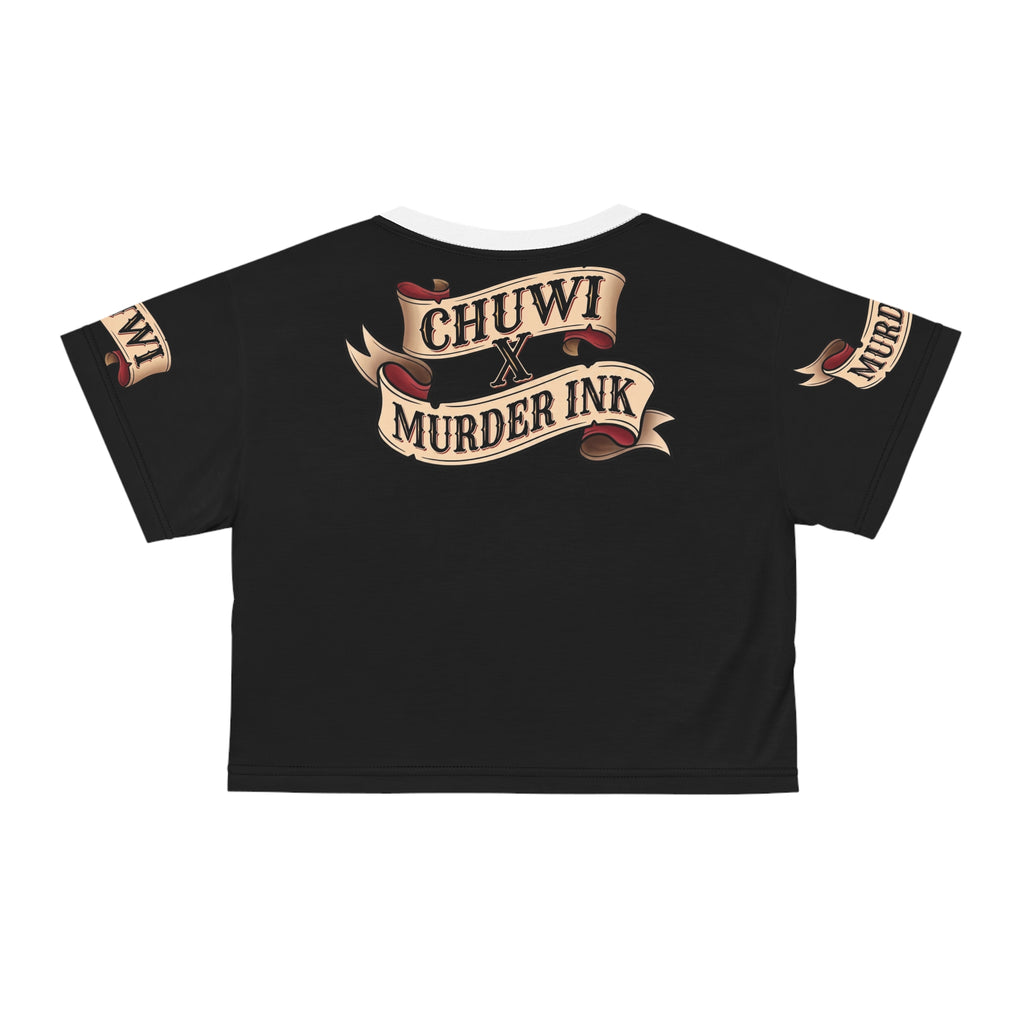 Skull Statue of Liberty Crop Tee — American Flag Bandana Graphic